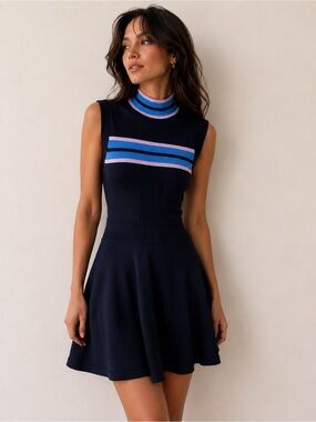 Claudie Pierlot Paris Open Back Knit Fit & Flare Dress Size 2 (US 8)